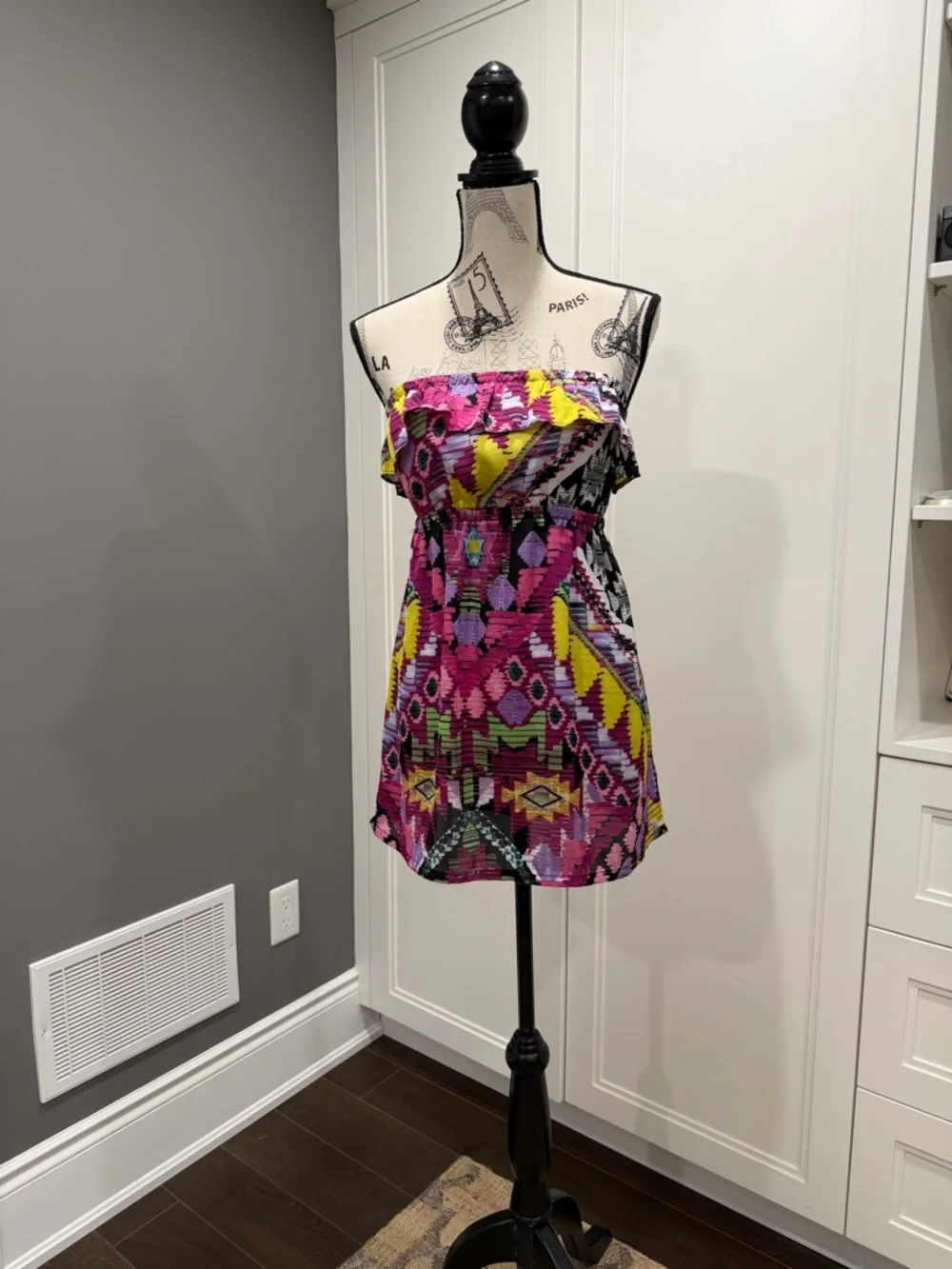 Forever 21 Multicolor Aztec Print Strapless Dress - Picture 2 of 10